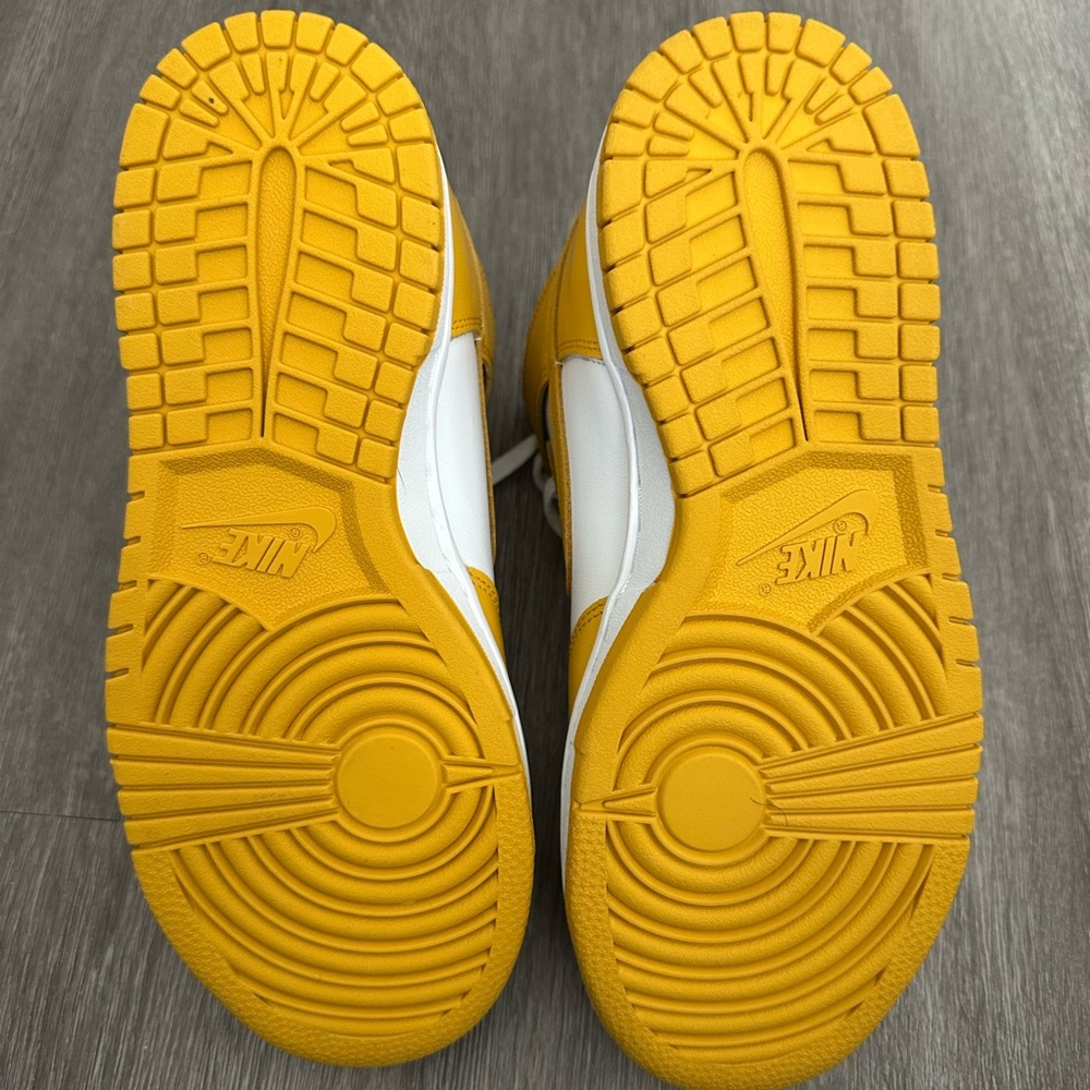 Nike Women's High-Top Sneakers in Yellow and White - Picture 3 of 3